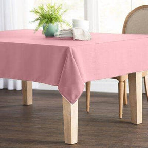 Polyester Poplin Rectangular Table Cloth Covers (60 Inch) Pink Image 1
