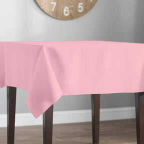 Polyester Poplin Rectangular Table Cloth Covers (60 Inch) Pink Image 2