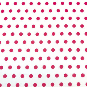 Small Polka Dot Cotton Poplin Fabric 43 44 Inch Fabric SV575574 White / Fuchsia 1