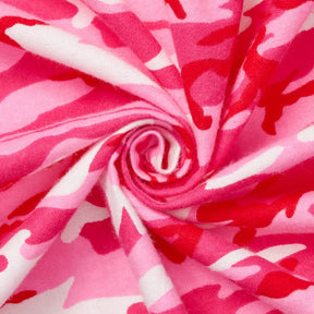 Camouflage Printed Cotton Flannel Fabric SV576974 Pink A2