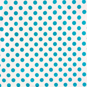 Large Polka Dot Cotton Poplin Fabric 58 60 Inch SV576938 White / Aqua 1