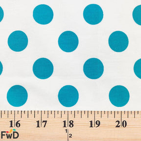 Large Polka Dot Cotton Poplin Fabric 58 60 Inch SV576938 White / Aqua 3