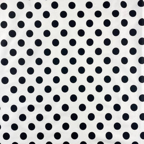 Large Polka Dot Cotton Poplin Fabric 58 60 Inch SV576948 White / Black 1