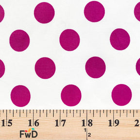 Large Polka Dot Cotton Poplin Fabric 58 60 Inch SV576946 White / Fuchsia 3