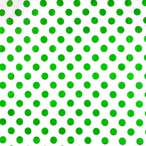Large Polka Dot Cotton Poplin Fabric 58 60 Inch SV576950 White / Green 1