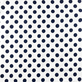 Large Polka Dot Cotton Poplin Fabric 58 60 Inch SV576954 White / Navy Blue 1