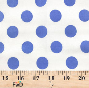 Large Polka Dot Cotton Poplin Fabric 58 60 Inch SV576940 White / Periwinkle 3