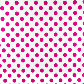Large Polka Dot Cotton Poplin Fabric 58 60 Inch SV576960 White / Pink 1