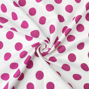 Large Polka Dot Cotton Poplin Fabric 58 60 Inch SV576960 White / Pink 2
