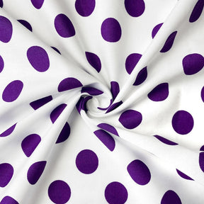 Large Polka Dot Cotton Poplin Fabric 58 60 Inch SV576944 White / Purple 2