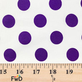 Large Polka Dot Cotton Poplin Fabric 58 60 Inch SV576944 White / Purple 3
