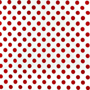 Large Polka Dot Cotton Poplin Fabric 58 60 Inch SV576956 White / Red 1