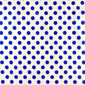 Large Polka Dot Cotton Poplin Fabric 58 60 Inch SV576952 White / Royal Blue 1