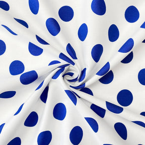 Large Polka Dot Cotton Poplin Fabric 58 60 Inch SV576952 White / Royal Blue 2