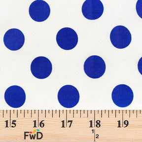 Large Polka Dot Cotton Poplin Fabric 58 60 Inch SV576952 White / Royal Blue 3