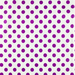 Large Polka Dot Cotton Poplin Fabric 58 60 Inch SV576958 White / Violet 1