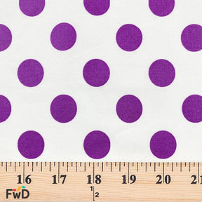 Large Polka Dot Cotton Poplin Fabric 58 60 Inch SV576958 White / Violet 3