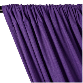Yorkshire Natural Linen Rod Pocket Curtains Purple Image 2