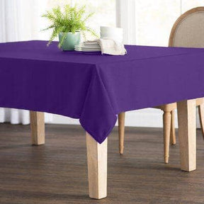 Polyester Poplin Rectangular Table Cloth Covers (60 Inch) Purple Image 1