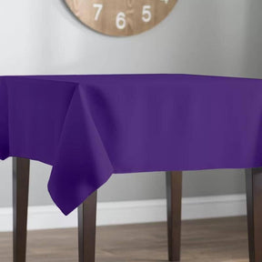 Polyester Poplin Rectangular Table Cloth Covers (60 Inch) Purple Image 2