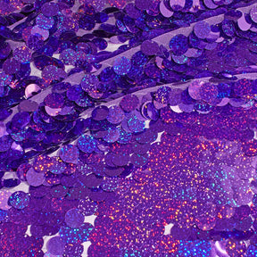 Paillette Circle Sequins On Mesh Fabric SV582259 Holographic Purple Image A4