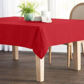 Polyester Poplin Rectangular Table Cloth Covers (60 Inch) Red Image 1