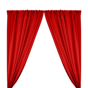 Polyester Poplin Rod Pocket Curtains (60 Inch) Red Image 1