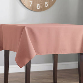 Polyester Poplin Rectangular Table Cloth Covers (60 Inch) Rose Gold Image 2