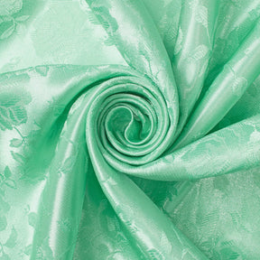 Rose Jacquard Satin Fabric Image SV579536 Mint A1 