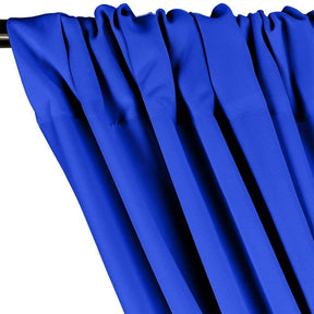 Polyester Poplin Rod Pocket Curtains (60 Inch) Royal Blue Image 2