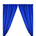 Polyester Poplin Rod Pocket Curtains (60 Inch) Royal Blue Image 1
