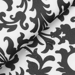Ottertex Waterproof Canvas Scroll Print Fabric SV570291 White / Black Image A4