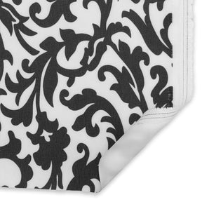 Ottertex Waterproof Canvas Scroll Print Fabric SV570291 White / Black Image A5