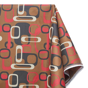 Ottertex Waterproof Canvas Retro Print Fabric SV570295 Brown Image A1