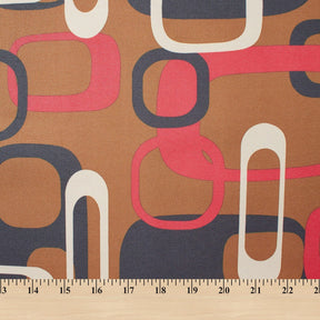 Ottertex Waterproof Canvas Retro Print Fabric SV570295 Brown Image A9