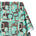 Ottertex Waterproof Canvas Retro Print Fabric SV570296 Aqua Image A1
