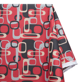 Ottertex Waterproof Canvas Retro Print Fabric SV570297 Red Image A1