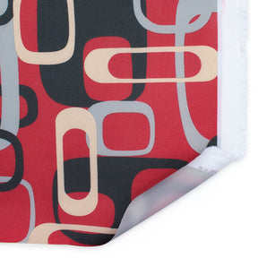 Ottertex Waterproof Canvas Retro Print Fabric SV570297 Red Image A5