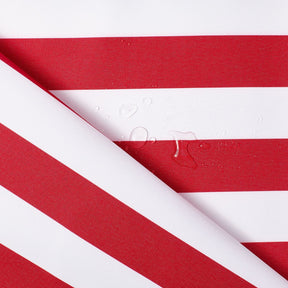 Ottertex Waterproof Canvas Stripes Print Fabric SV570298 - Red Image A4