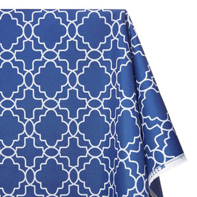 Ottertex Waterproof Canvas Trellis Print Fabric SV570300 Blue Image A1