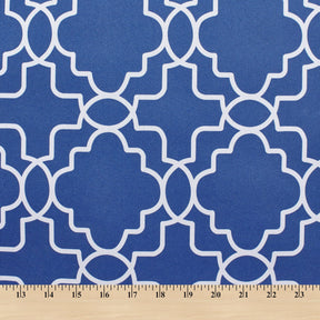 Ottertex Waterproof Canvas Trellis Print Fabric SV570300 Blue Image A9