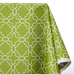 Ottertex Waterproof Canvas Trellis Print Fabric SV570301 Green Image A1
