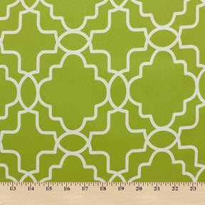 Ottertex Waterproof Canvas Trellis Print Fabric SV570301 Green Image A9