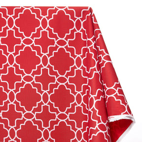 Ottertex Waterproof Canvas Trellis Print Fabric SV570302 Red Image A1