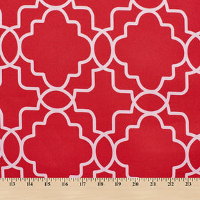 Ottertex Waterproof Canvas Trellis Print Fabric SV570302 Red Image A9
