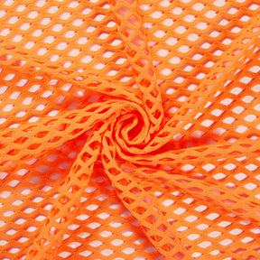 Cabaret Stretch Mesh Fabric SV570316 Neon Orange 1