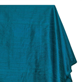 Silk Dupioni (54 inch) Fabric SV570327 Teal / Black Image A1