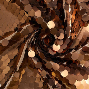Paillette Circle Sequins On Mesh Fabric SV570757 Copper Image A2