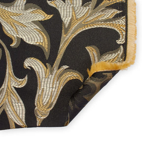 Extra Wide Bloom Upholstery Jacquard Fabric SV570995 1 Black / Gold 3