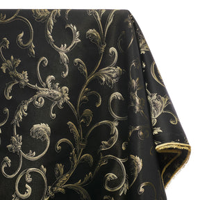 Extra Wide Vine Upholstery Jacquard Fabric SV570996 1 Black / Gold 1